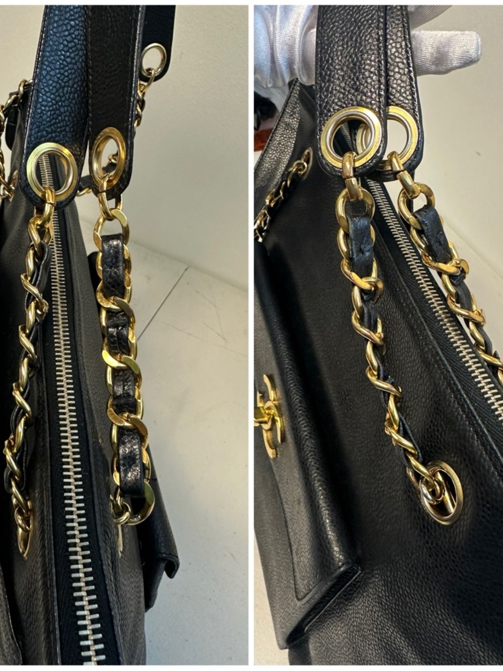 CHANEL Black Leather Shoulder Bag with Gold Hardware - Picture 13 of 17